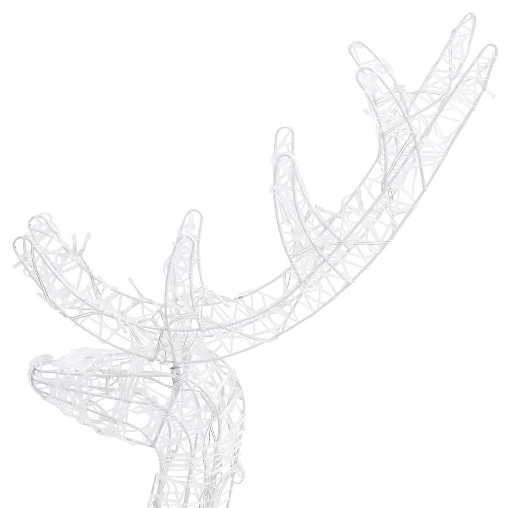 Acrylic Reindeer Christmas Decoration 140 LEDs 128cm Width 70 cm Warm white