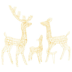 Acrylic Reindeer Family Christmas Decoration 300 LED Warm white