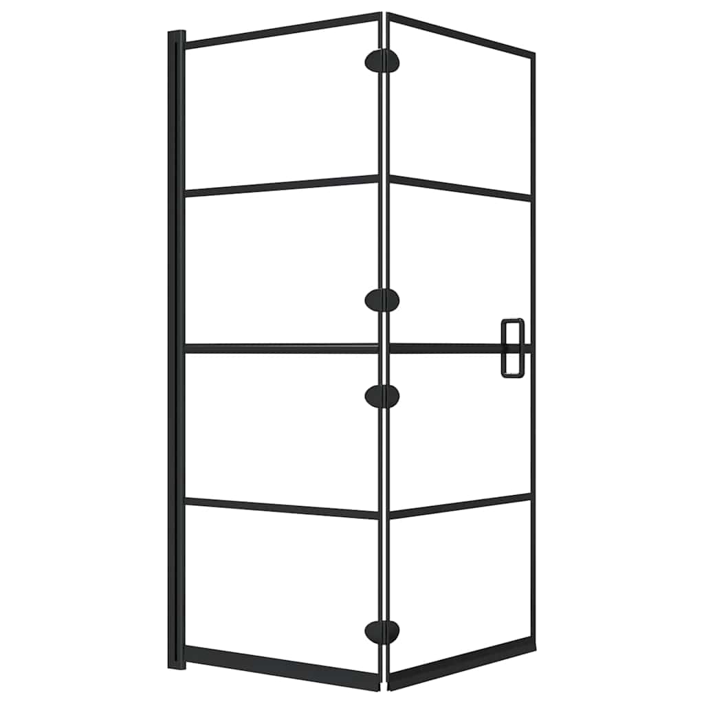 Folding Shower Enclosure ESG Black 120 x 140 cm