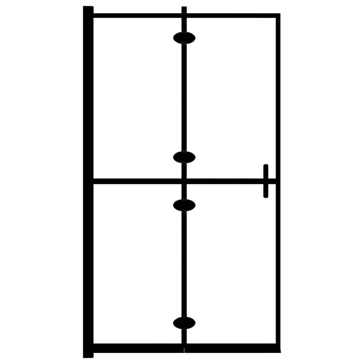 Folding Shower Enclosure ESG Black 80 x 140 cm