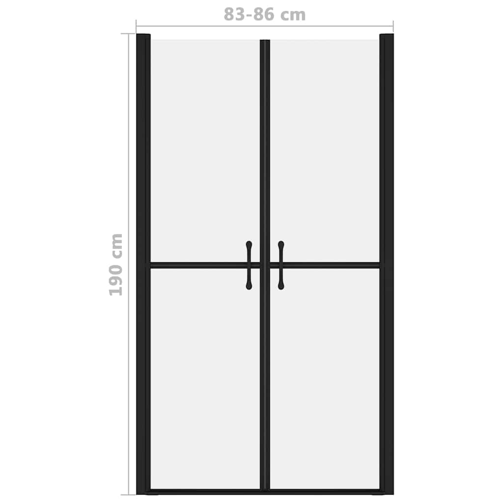 Shower Door ESG (68-71)x190 Black Frosted 86 x 190 cm