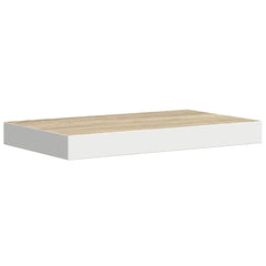 vidaXL Floating Wall Shelves 4 pcs Oak and White 40x23.5x3.8 cm MDF 6