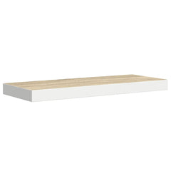 vidaXL Wall Shelf | Set of 4 | Oak and White | Honeycomb MDF, Metal | Standard 6