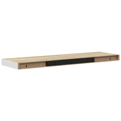 Floating Wall Shelves 80x23,5x3,8 cm MDF 4 80 x 23.5 x 3.8 cm Oak and white