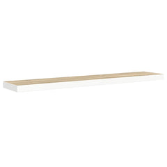 vidaXL Wall Shelf | Oak and white | Honeycomb MDF, metal | Medium 2