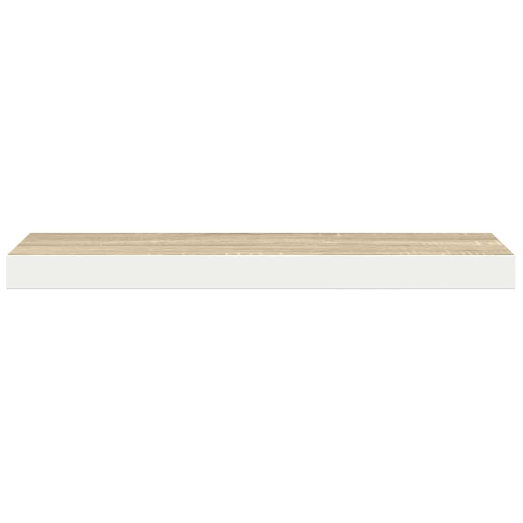 vidaXL Wall Shelf | Oak and white | Honeycomb MDF, metal | Medium 6
