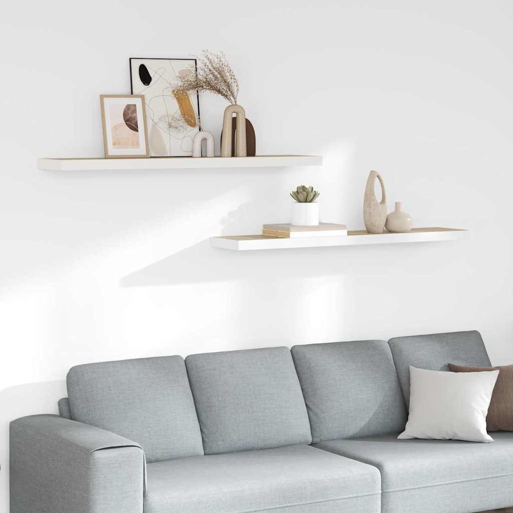 vidaXL Floating Wall Shelves 120x23.5x3.8 cm MDF 2 pcs