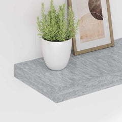 vidaXL Wall Shelf | Set of 4 | Concrete Grey | Honeycomb MDF, Metal | Standard 4