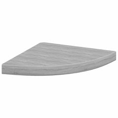 vidaXL Wall Corner Shelf | Set of 2 | Concrete grey | Honeycomb MDF, metal 5