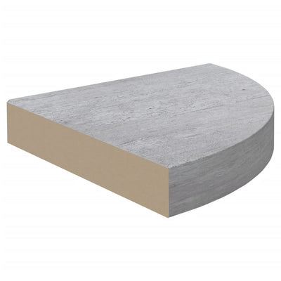 Wall Corner Shelves 2 pcs Concrete Grey 35x35x3.8 cm MDF