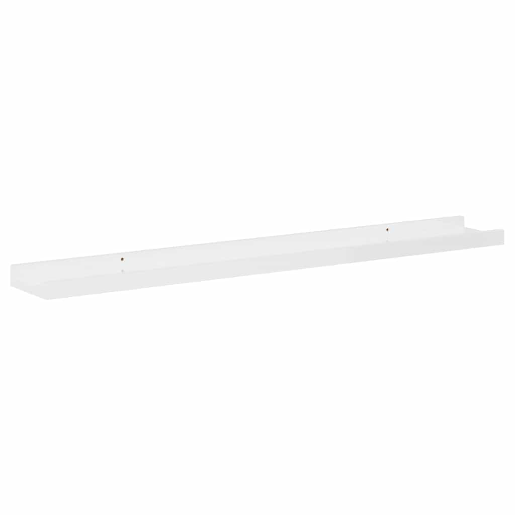vidaXL Wall Shelf | Set of 4 | High gloss white | MDF | 80cm x 9cm x 3cm 6