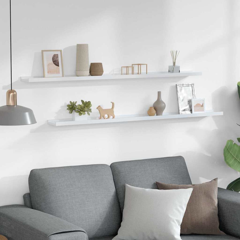 Wall Shelves 2 115 x 9 x 3 cm White