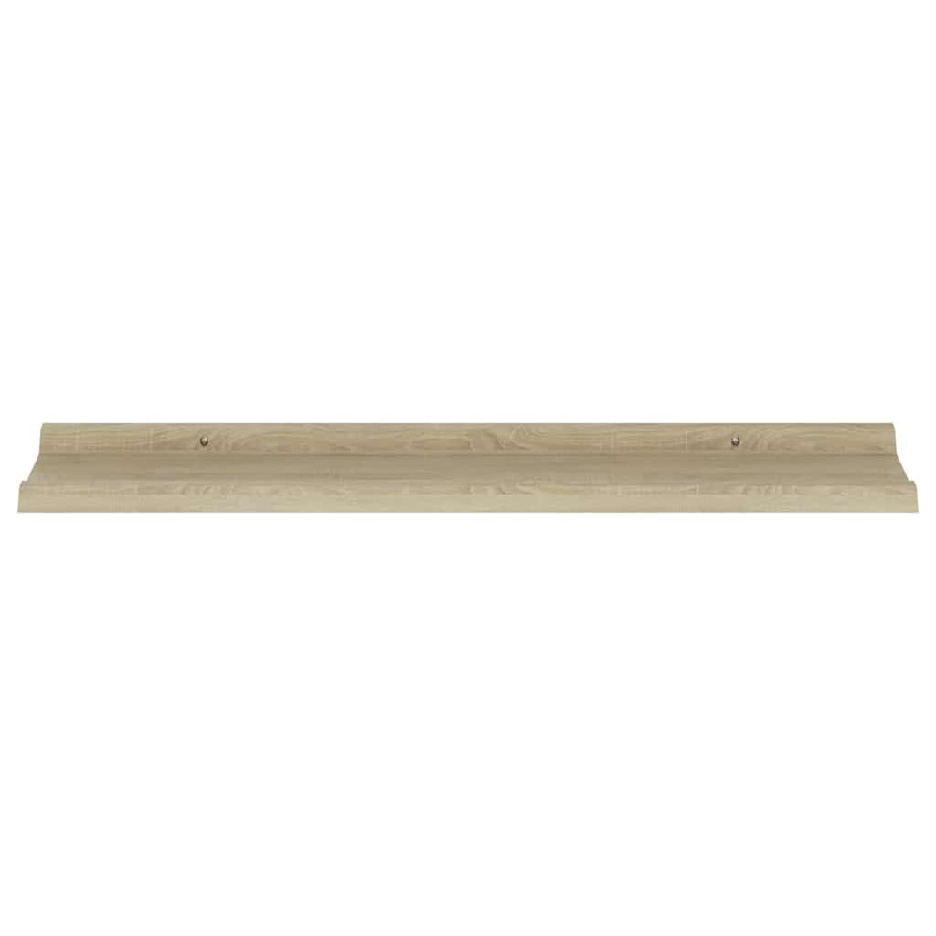 vidaXL Wall Shelf | Set of 4 | Sonoma oak | MDF | 80 cm x 9 cm x 3 cm 6