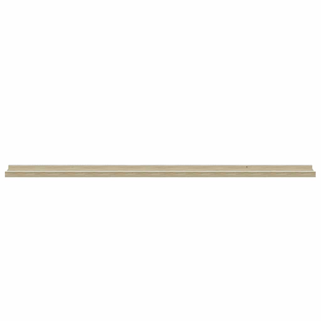 326698 vidaXL Wall Shelves 4 pcs White and Sonoma Oak 115x9x3 cm 5