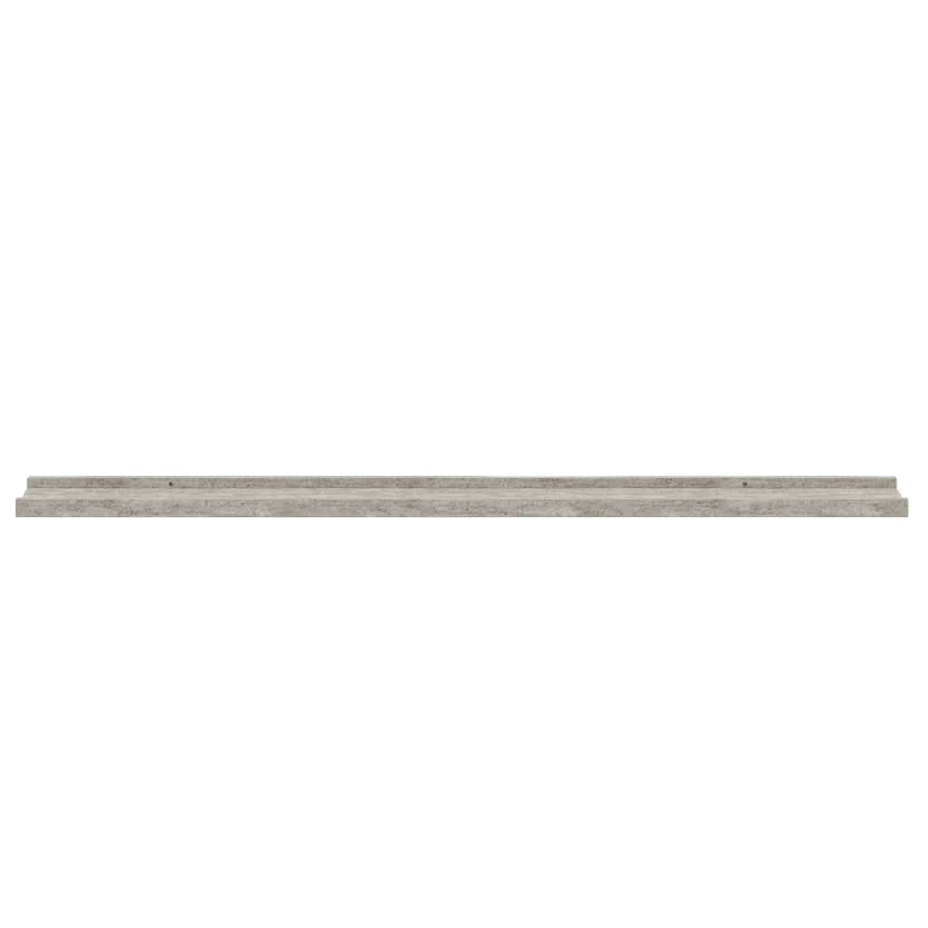 vidaXL Wall Shelf | Set of 4 | Concrete Grey | MDF | 100x9x3 cm | Wall Shelf 6