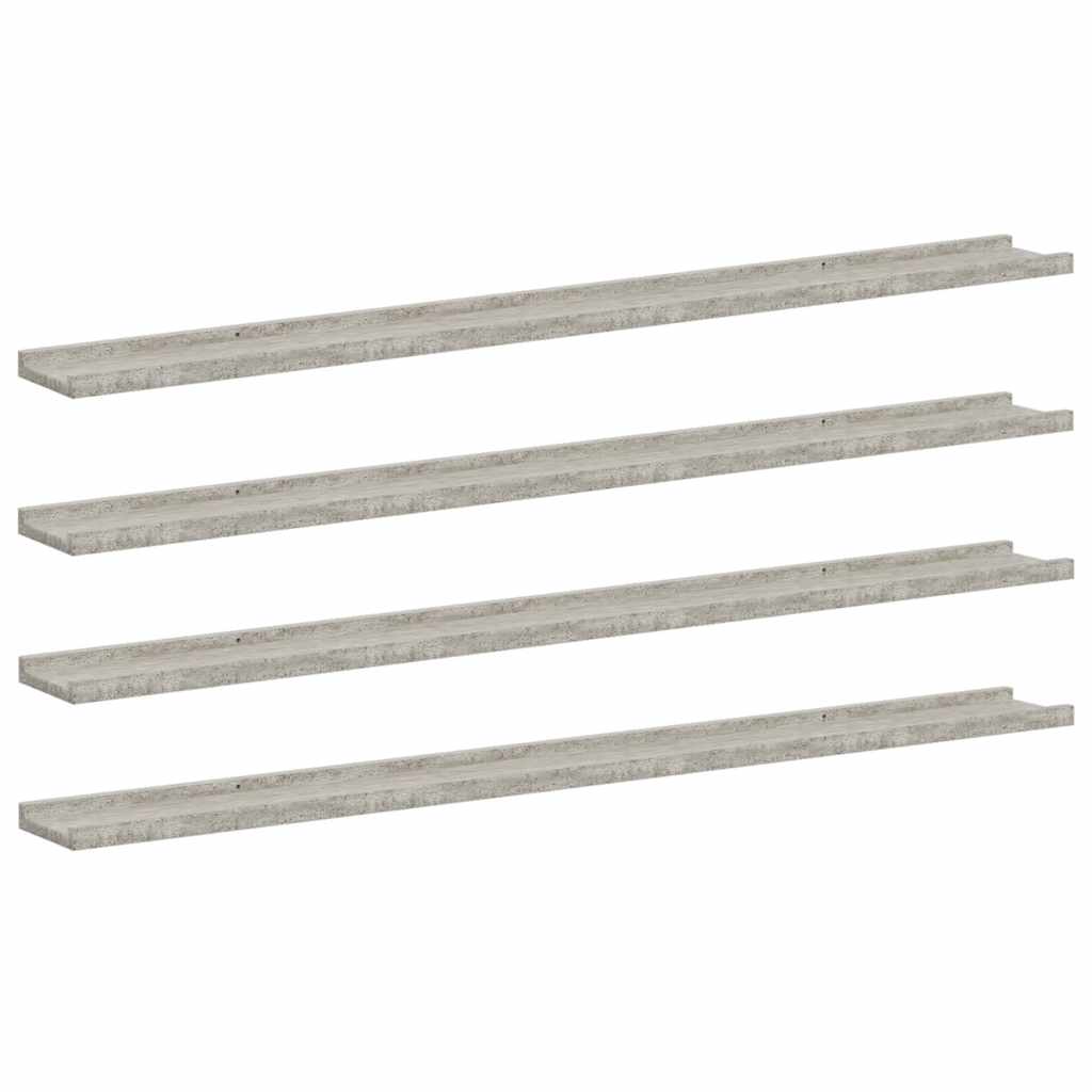 vidaXL Wall Shelves 4 pcs Concrete Grey 115x9x3 cm 2