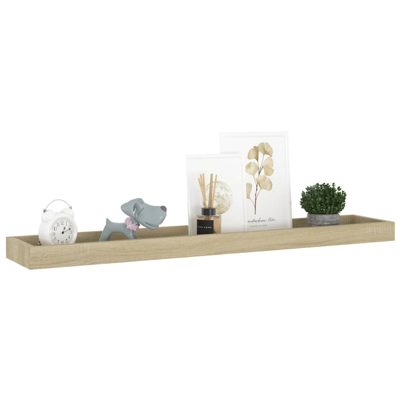 Loggia Wall Shelves 4 pcs Oak 80x15x4 cm MDF