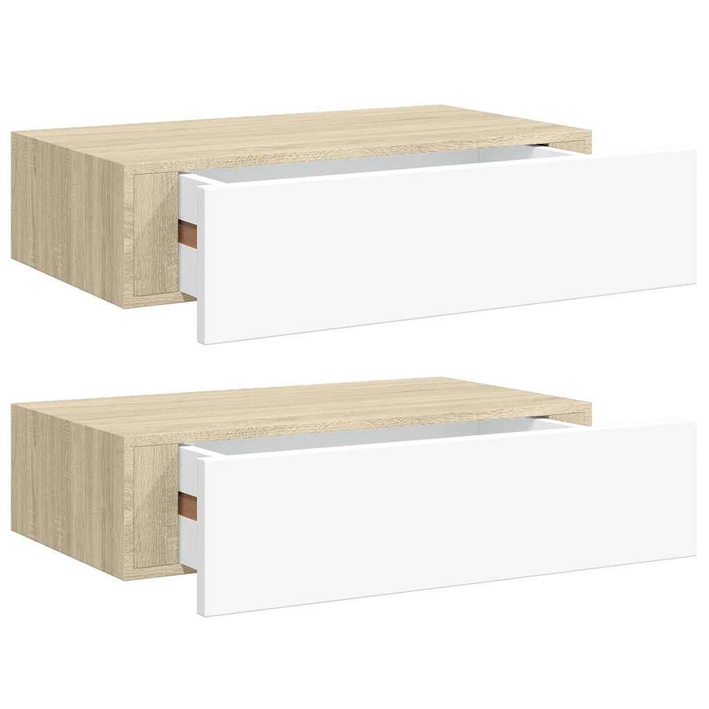 vidaXL Drawer Shelf | Set of 2 | Oak | MDF | Compact | Drawer Shelf 2