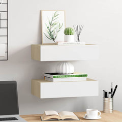 vidaXL Drawer Shelf | Set of 2 | Oak | MDF | Compact | Drawer Shelf 3