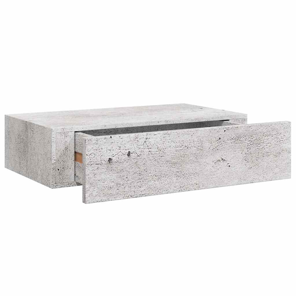vidaXL Drawer Shelf | Concrete grey | MDF, metal | Compact 2