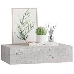 vidaXL Drawer Shelf | Concrete grey | MDF, metal | Compact 4