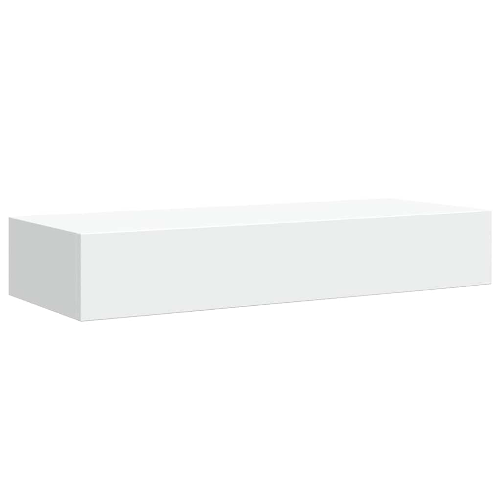 vidaXL Wall-mounted Drawer Shelf White 60x23.5x10 cm MDF 5