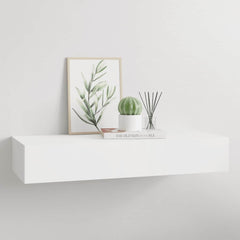 vidaXL Wall-mounted Drawer Shelf White 60x23.5x10 cm MDF 1