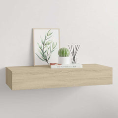 vidaXL Wall-mounted Drawer Shelf Oak 60x23.5x10cm MDF 1