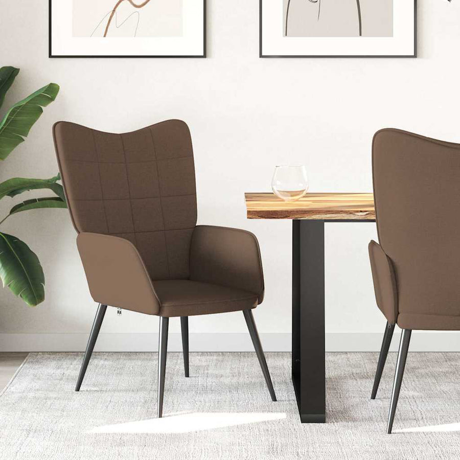 Relaxing Chair Fabric brown without footrest