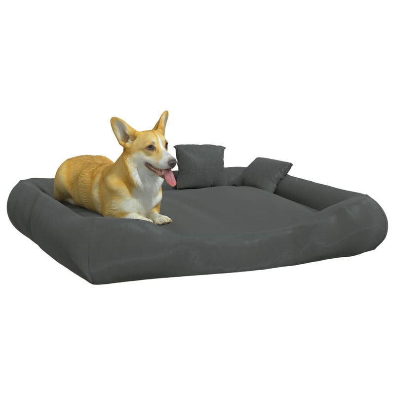 Dog Cushion with Pillows Dark Grey 115x100x20 cm Oxford Fabric