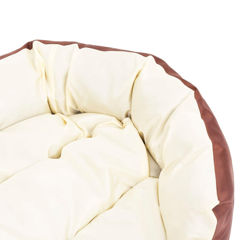 Reversible & Washable Dog Cushion Brown and Cream 150x120x25 cm