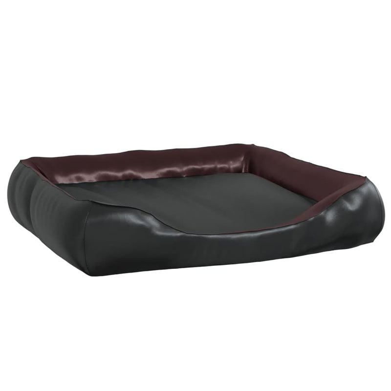 Dog Bed Black and Brown 120x100x27 cm Faux Leather