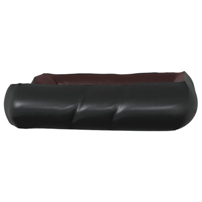 Dog Bed Black and Brown 120x100x27 cm Faux Leather