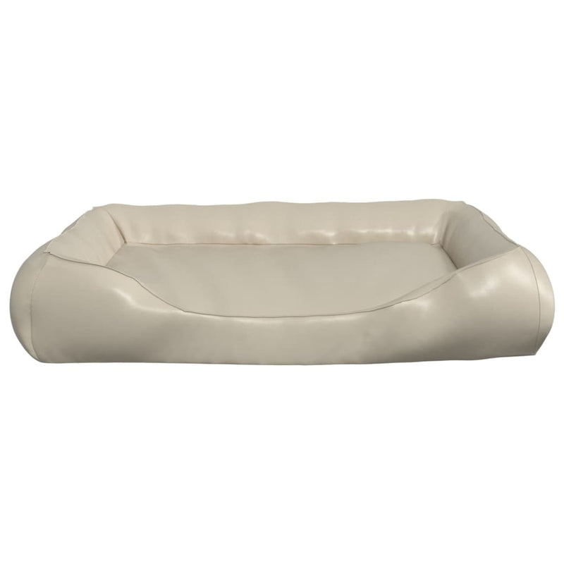 Dog Bed Beige 120x100x27 cm Faux Leather