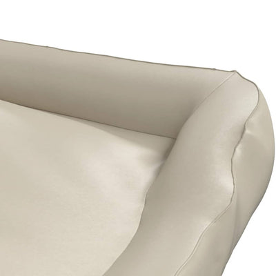 Dog Bed Beige 120x100x27 cm Faux Leather