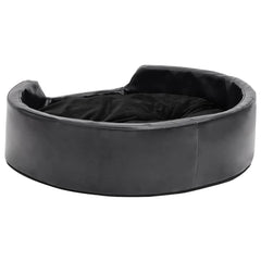 vidaXL Dog Bed Black 69x59x19 cm Plush and Faux Leather 5