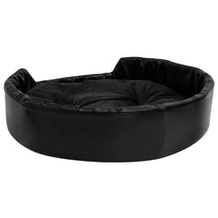 vidaXL Dog Bed Black 90x79x20 cm Plush and Faux Leather 5