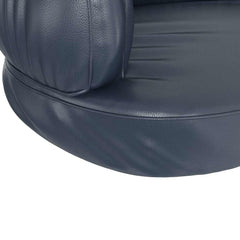 vidaXL Ergonomic Foam Dog Bed Dark Blue 75x53 cm Faux Leather 6