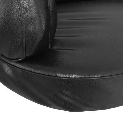 Ergonomic Foam Dog Bed Black 88x65 cm Faux Leather