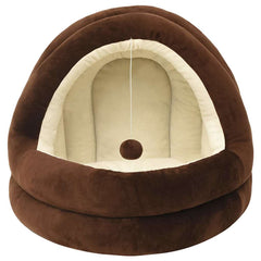 vidaXL Cat Bed | Brown and cream | Fleece with PP cotton filling | 50x50x45 cm 3