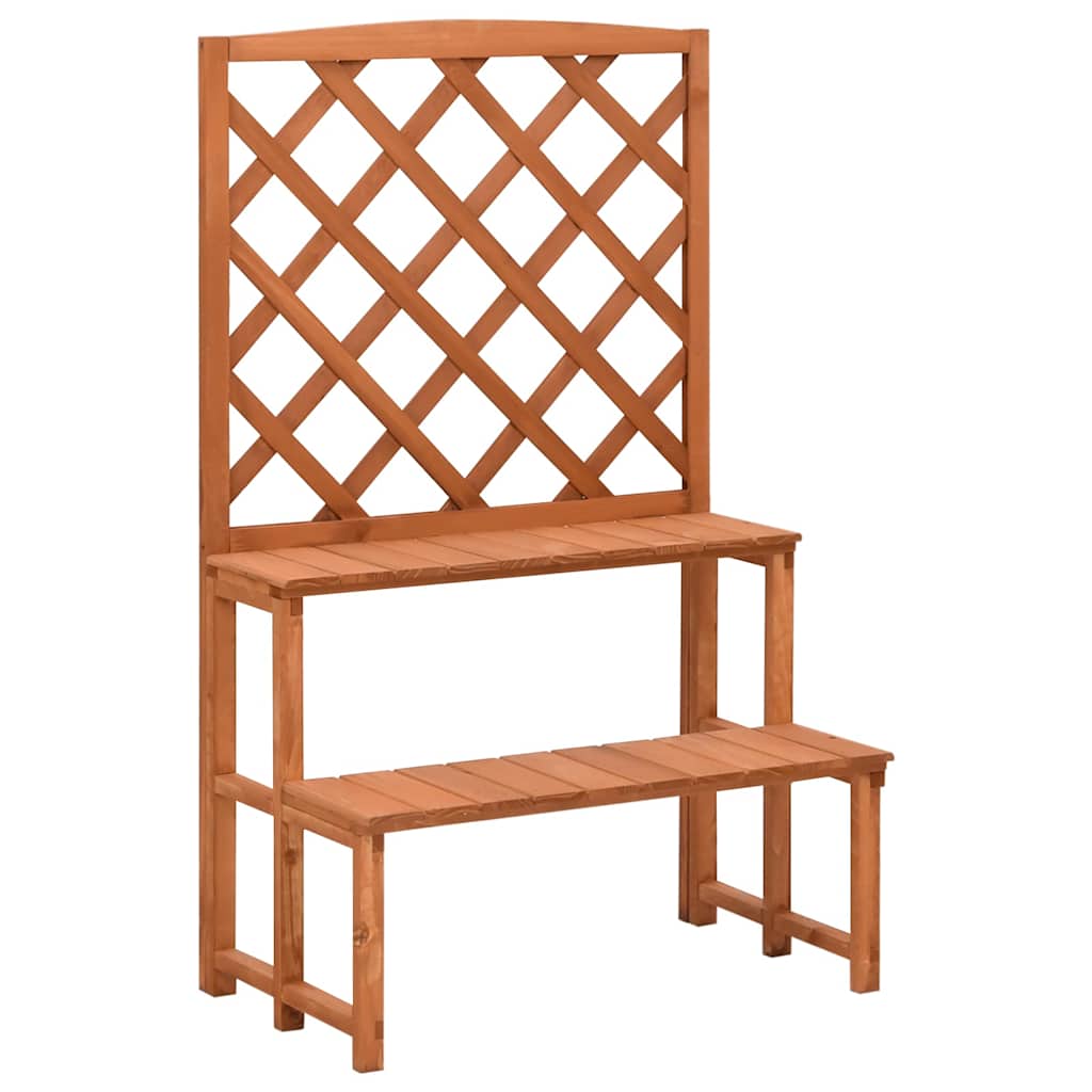 vidaXL Plant Stand | Natural Wood | Solid fir wood | Medium |  Planters 1