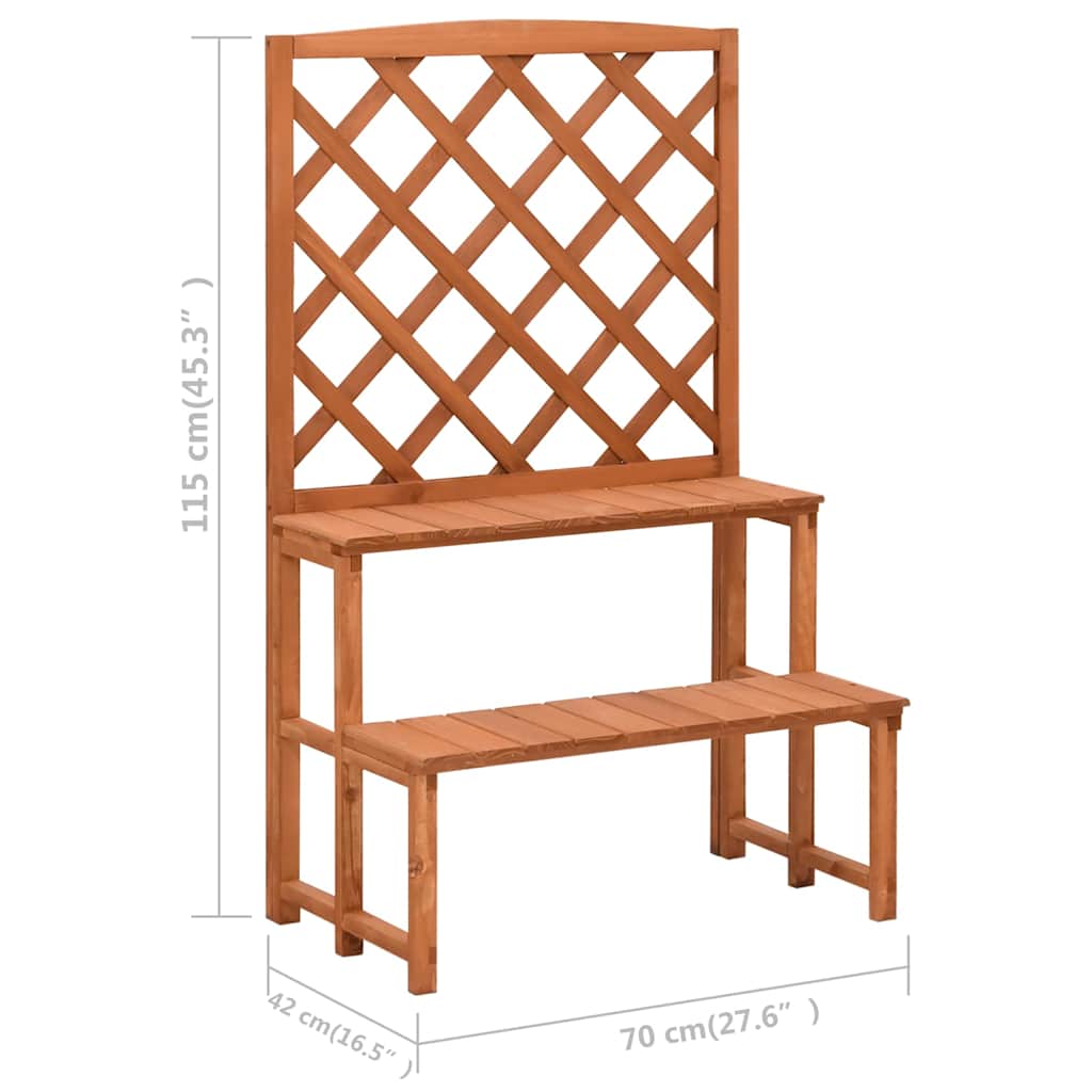 vidaXL Plant Stand | Natural Wood | Solid fir wood | Medium |  Planters 6