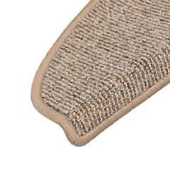 vidaXL Stair Mats 15 pcs 65x21x4 cm Brown Half Round Large 6