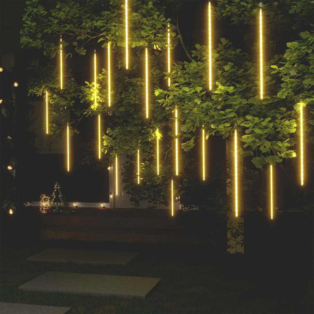 vidaXL Meteor Light | Set of 20 | Warm White | Plastic | 50 cm tubes 1