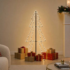 vidaXL Christmas Cone Tree 160 LEDs Indoor and Outdoor 78x120 cm 1