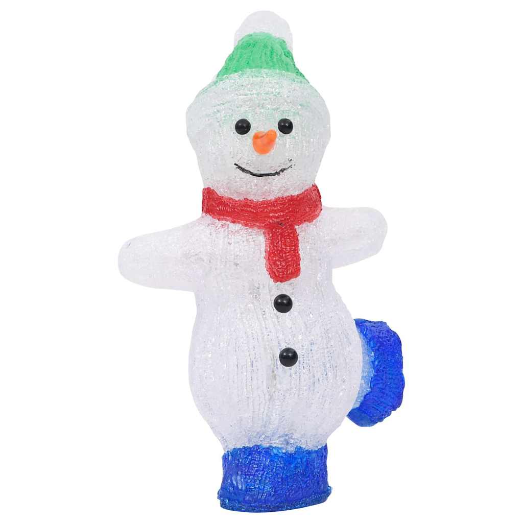 328788 vidaXL LED Christmas Acrylic Snowman Figure Indoor and Outdoor 30cm 3