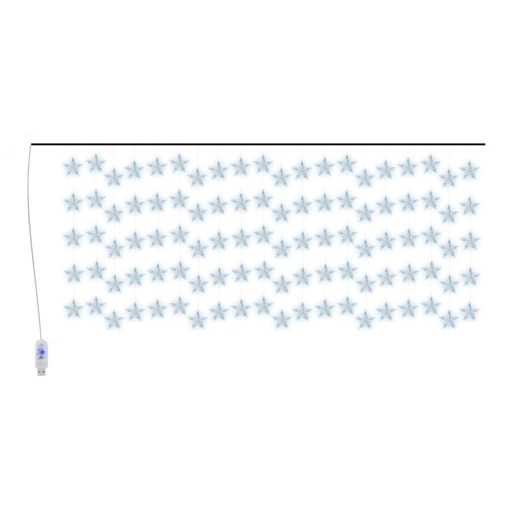 vidaXL Curtain Fairy Light | Blue | Waterproof materials | Star-shaped | Modern 2