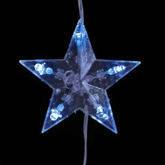 vidaXL Curtain Fairy Light | Blue | Waterproof materials | Star-shaped | Modern 5