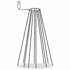 328896 vidaXL Tree Lights with 500 LEDs Cold White 500 cm Indoor Outdoor 4