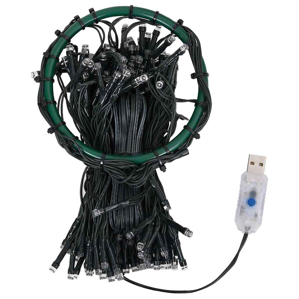 vidaXL Tree Light | Blue, Dark Green | PVC | 500 cm | Water-resistant 6
